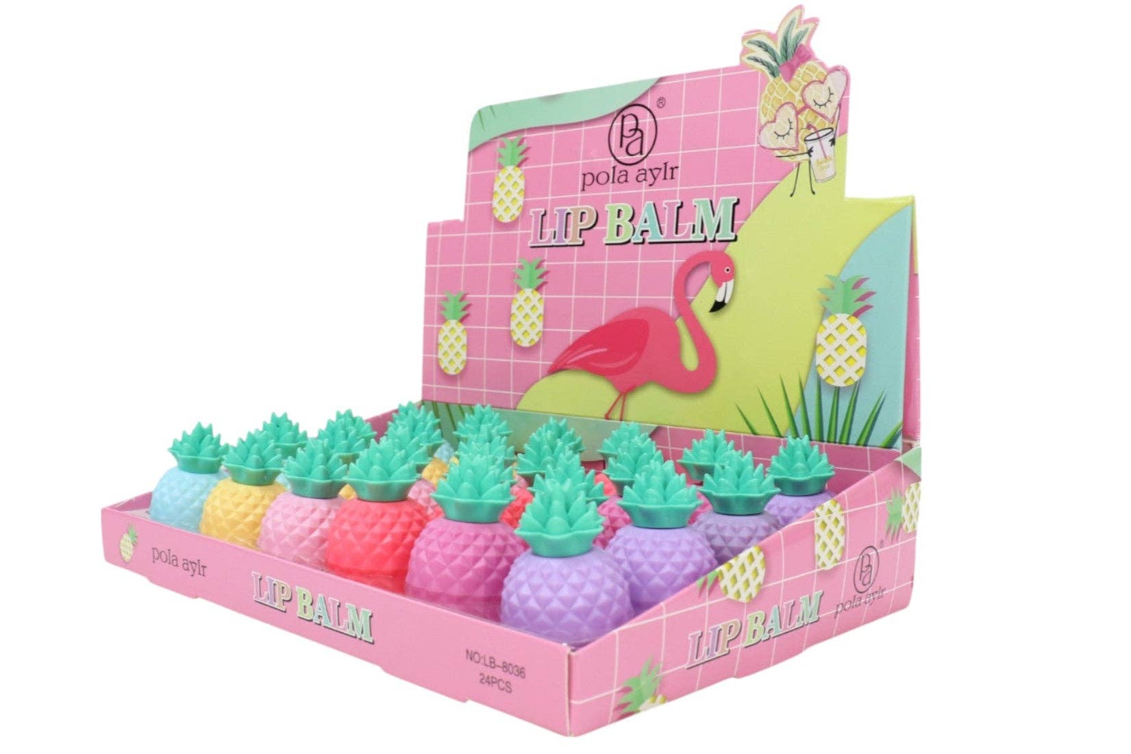 ASSORTI Baume à lèvres à l'ananas LB4319-1 (24PC) en vente sur Faire12