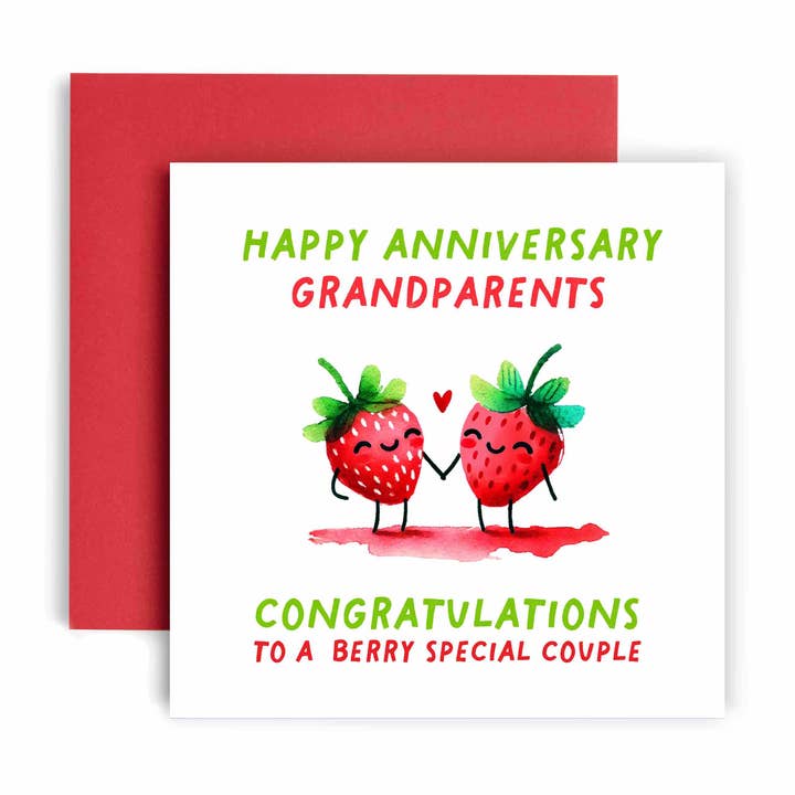 Huxters - Wholesale Anniversary Card - Berry Special Couple Grandparents Anniversary Card0