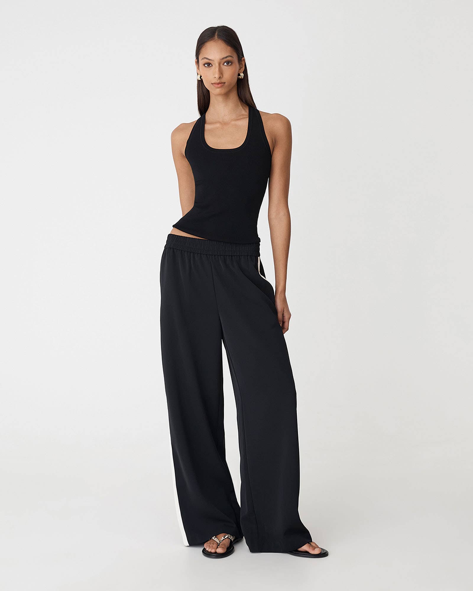 Black Ivory Forcast Women's Alla Contrast Elastic Pants for wholesale on Faire1