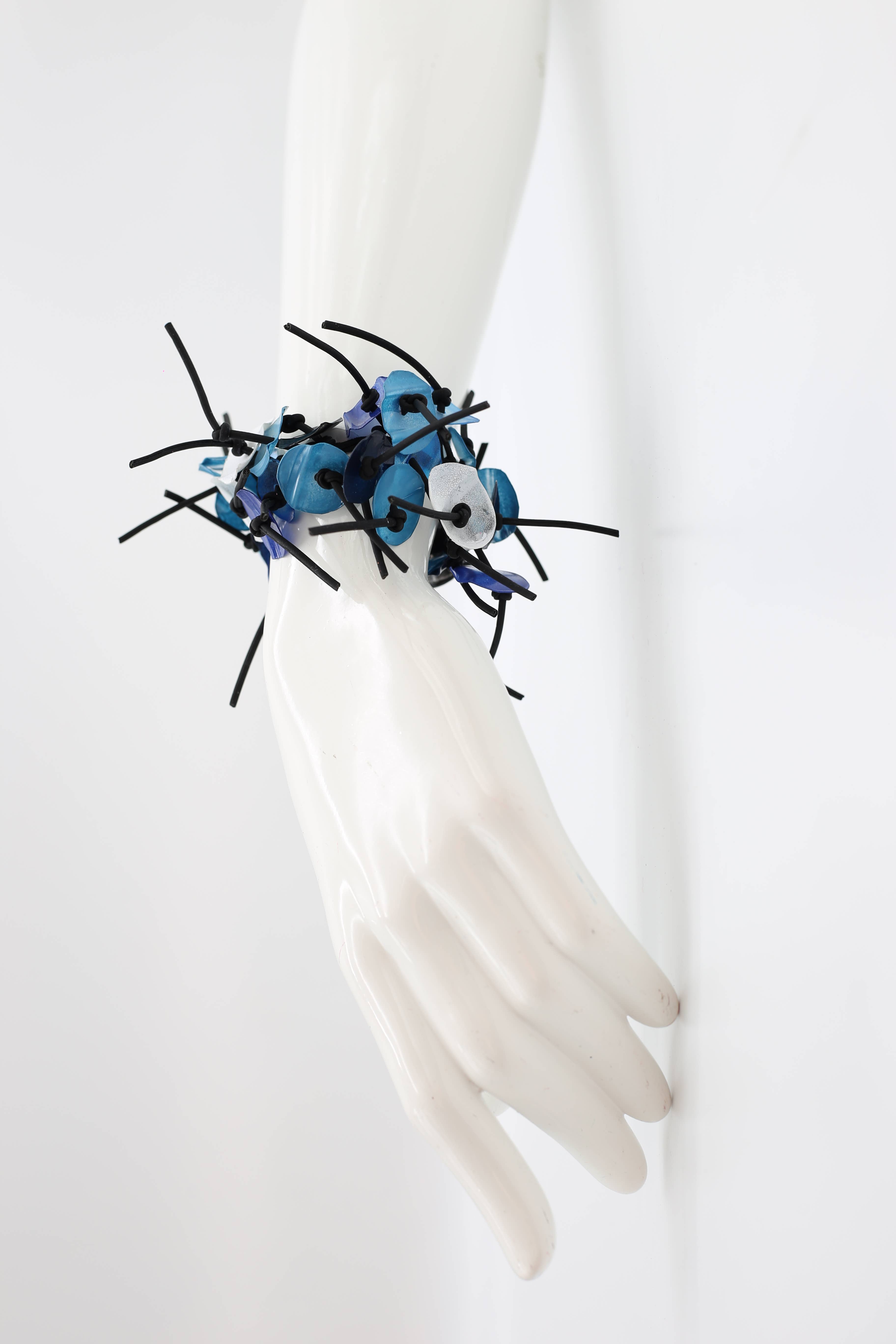 Jianhui London - Wholesale Bangle Bracelet - Recycled Plastic Water Lily Leaf Bracelet - Hand-painted0