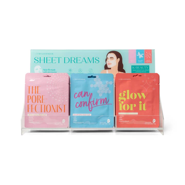 DM Merchandising - Vendita all'ingrosso Maschera viso - Assortimento di Maschere Viso Lemon Lavender Sheet Dreams