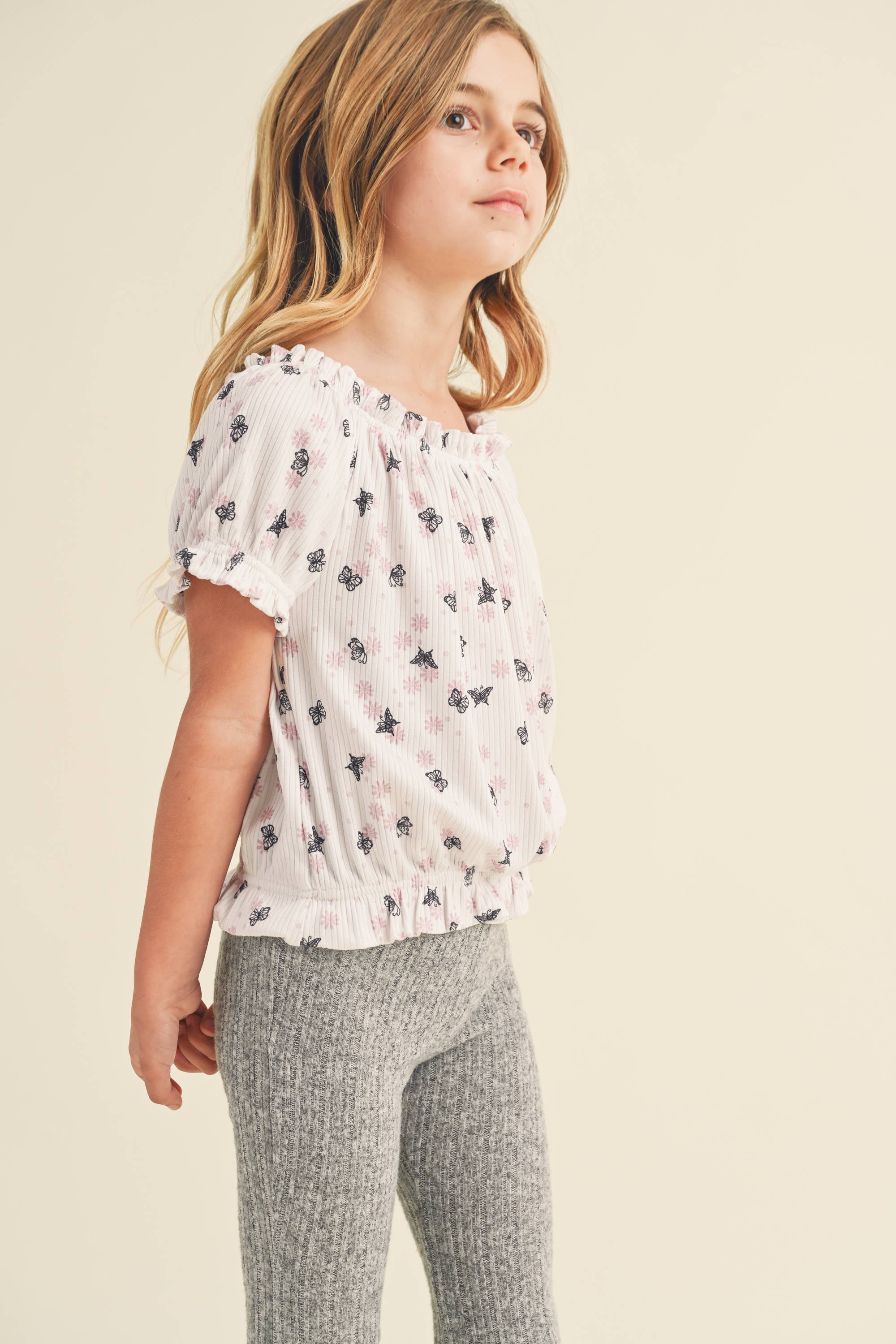 heart and arrow - Vente T-shirt – enfant - TOP PAYSAN SPRING FLORAL LT1210VC (4-6x)2