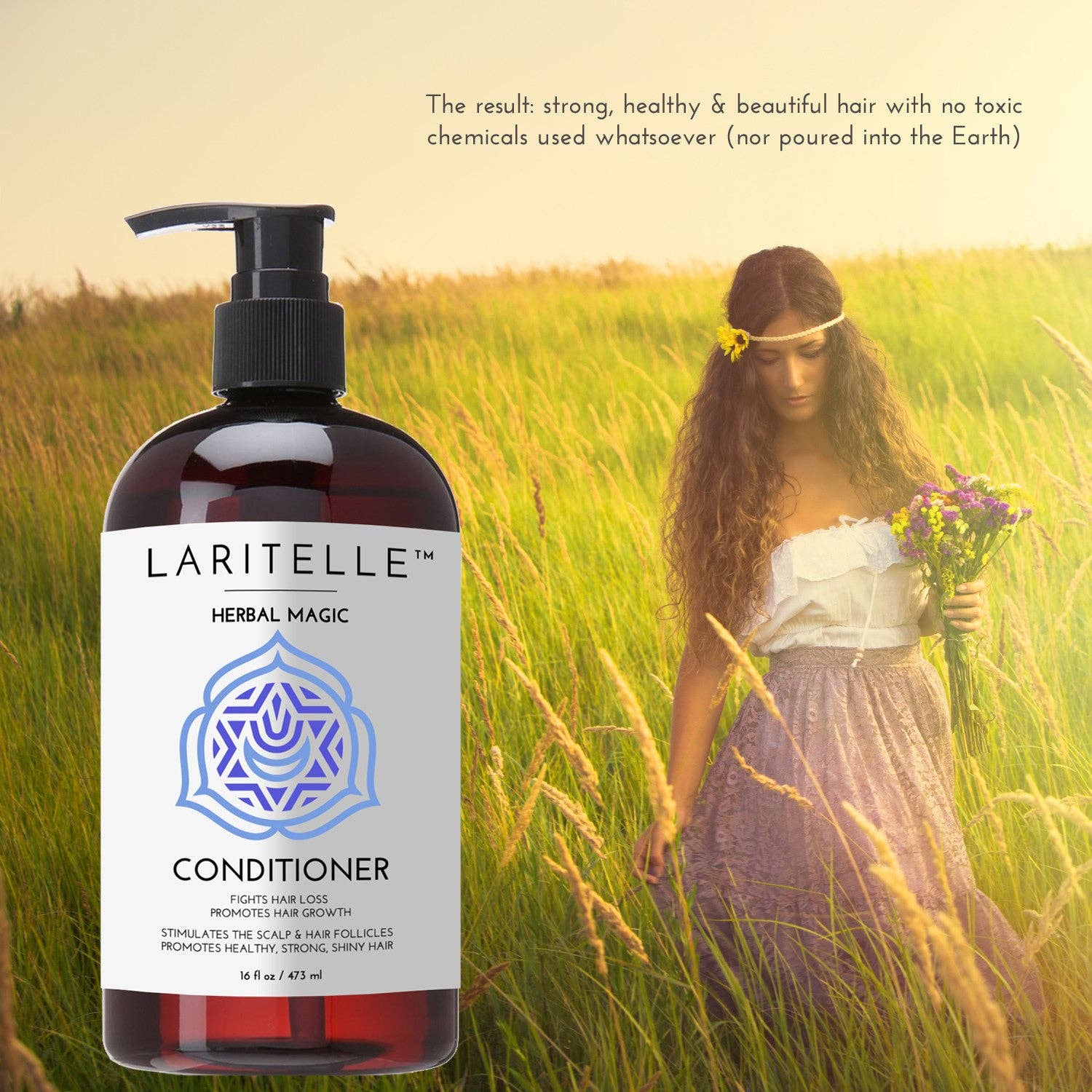 LARITELLE - Venta al por mayor Acondicionadores de pelo - Acondicionador orgánico sin perfume Laritelle Herbal Magic, 16 onzas7