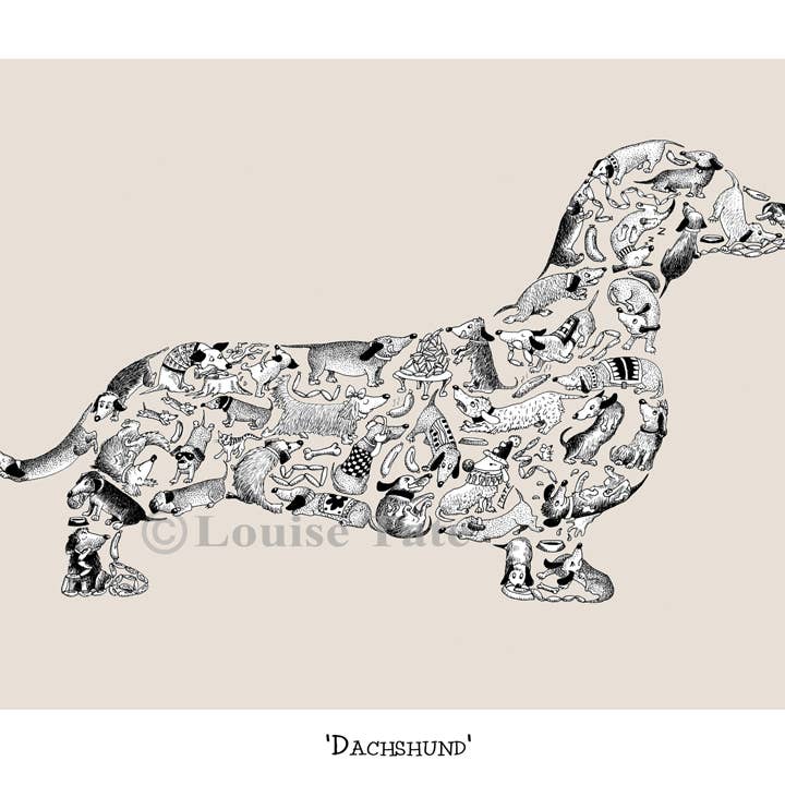 Teckel voor wholesale door Louise Tate Illustration