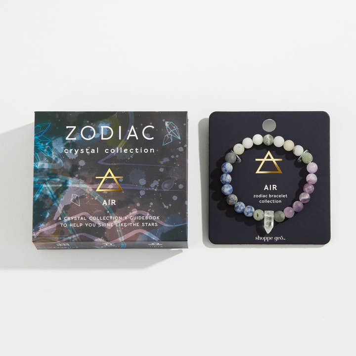 GeoCentral – wholesale Beaded bracelet – Zodiac Crystal Bead Bracelet Collection: Air 8mm