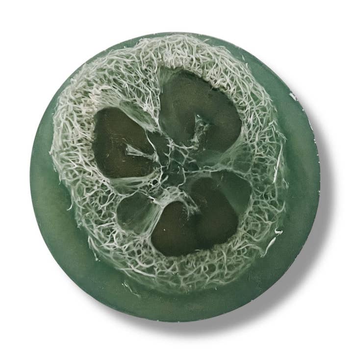 Handcrafted Loofah Soaps - Fresh Cut Grass for wholesale by Modern Skyn Alchemy LLC.