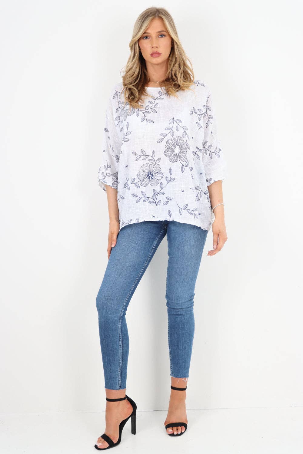 Miss Bold – Engroshandel Tunika - Dame – Italiensk bomuldsoverdel med blomsterprint48