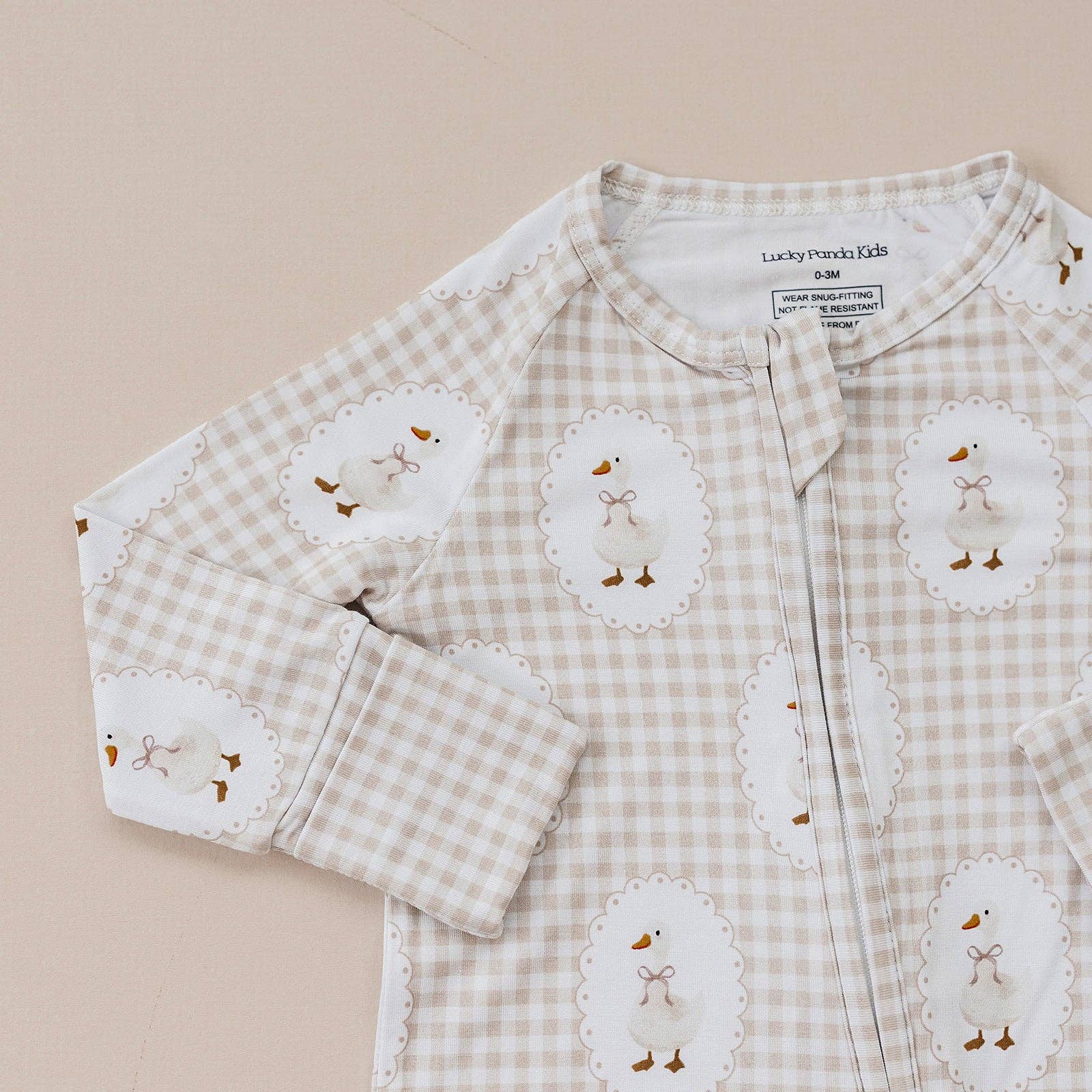 Lucky Panda Kids - Wholesale Jumpsuit - Baby - Bamboo Zip Romper | Gingham & Goose8