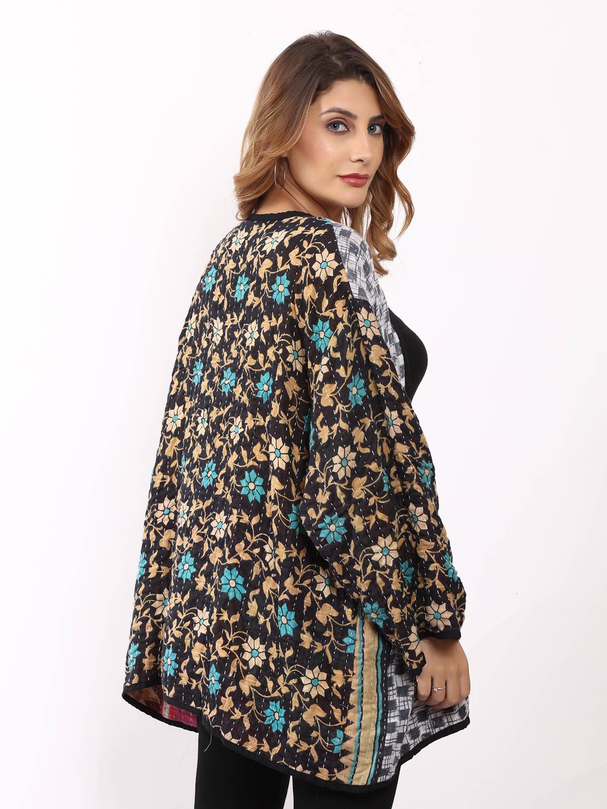 Wevez - Wholesale Jacket - Women's - Women's Kantha Kimono Printed Jacket Wholesale Lot Assorted12