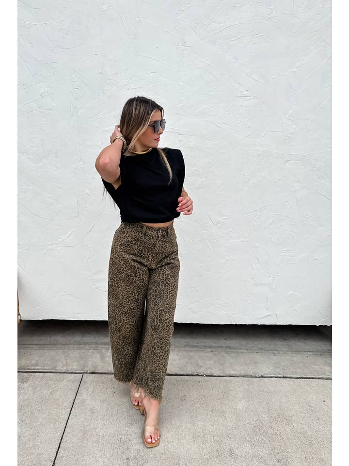 BLAKELEY - Wholesale Jeans - Women's - CHEETAH BARREL JEANS3