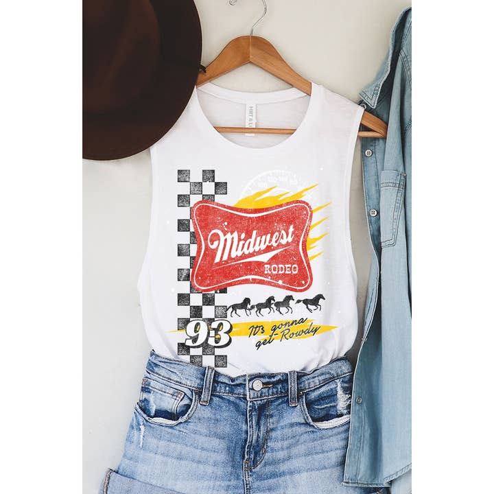 CANOTTA GRAFICA MINERALE MIDWEST RODEO 93 per la vendita all'ingrosso da parte di HRTandLUV