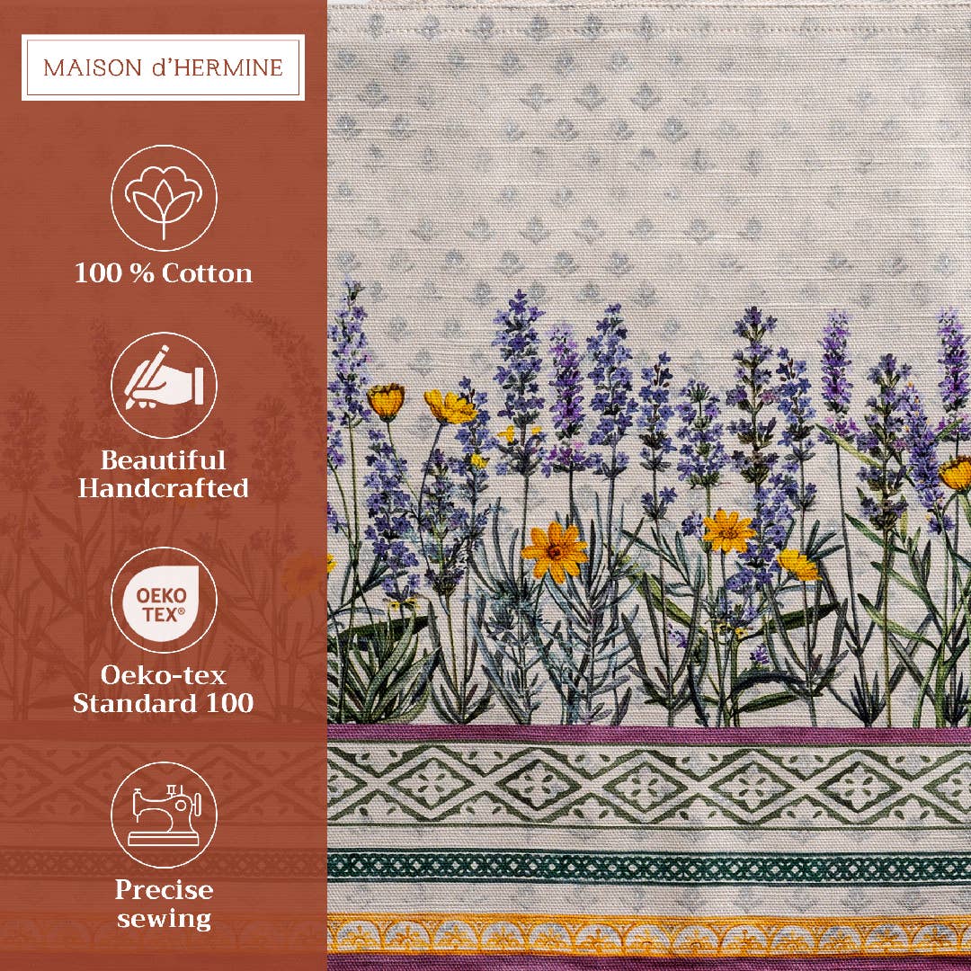 Maison d'Hermine - Design in Every Thread - Wholesale Placemat - Placemats 100% Cotton 13" x 19" - Set of 4 - Fanny Lavender1