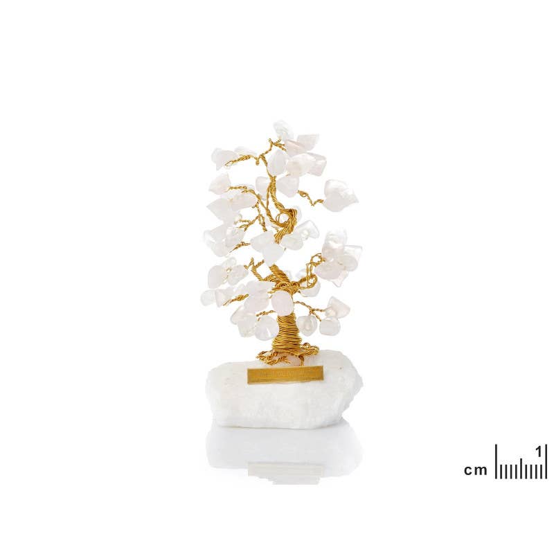 OPALOOK France - Vendita all'ingrosso Decorazioni da tavolo - Albero della felicità da 8 cm con quarzo rosa e marmo greco1