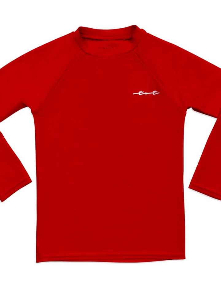 Red Long Sleeve Sun Shirt for wholesale by Tidewater Tots