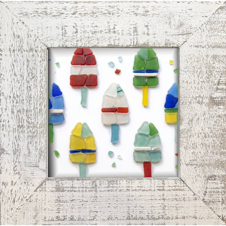 Impression encadrée de bouées en verre de mer pour la vente par LISART LLC