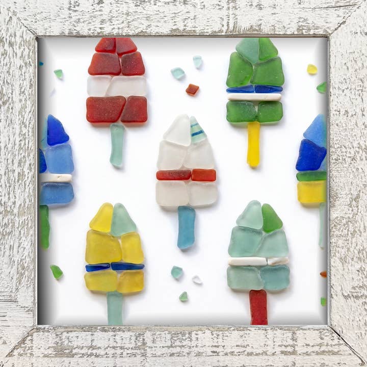 Impression encadrée de bouées en verre de mer pour la vente par LISART LLC