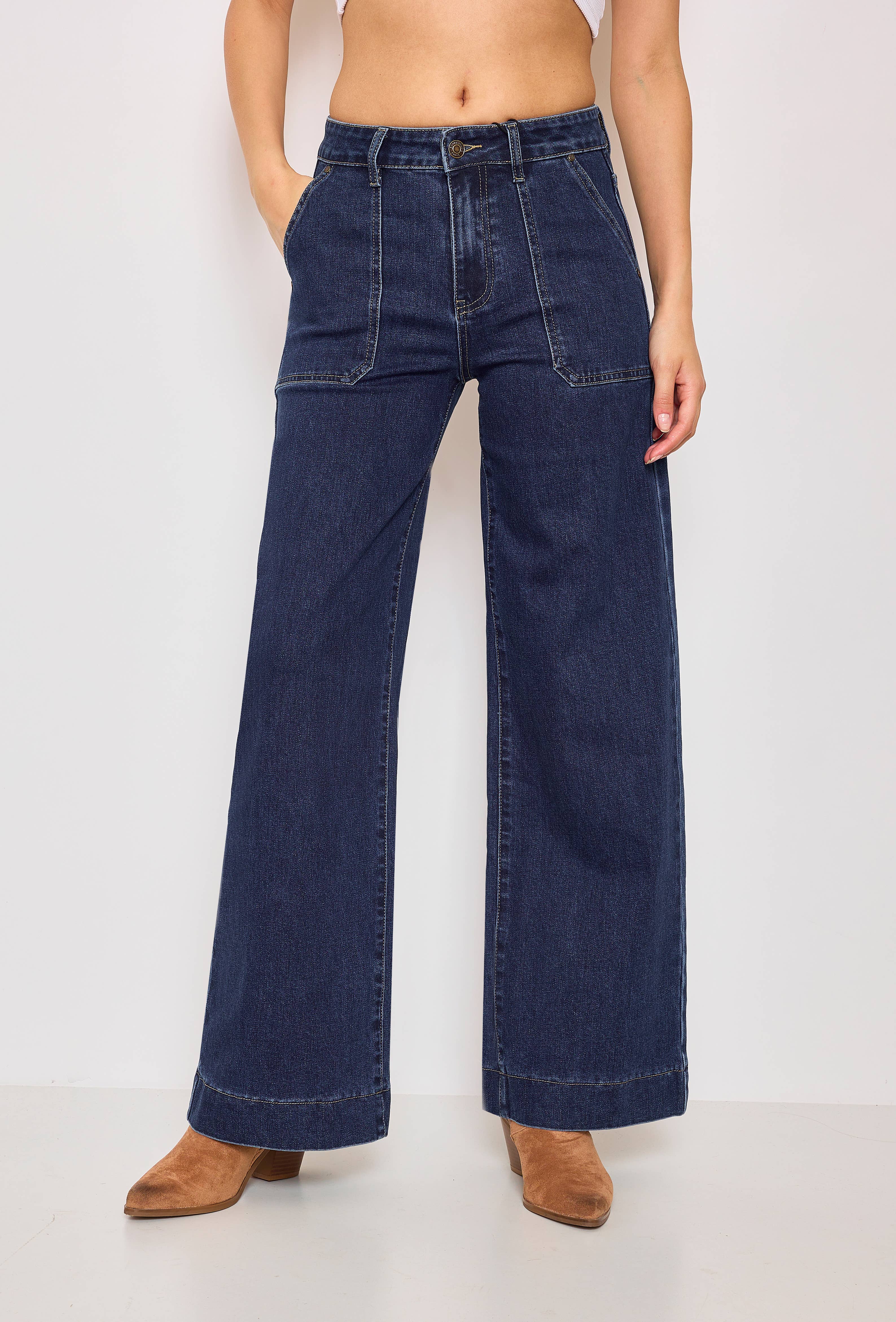SUNNY STUDIO - Wholesale Jeans - Women's - Jean wide with pockets0
