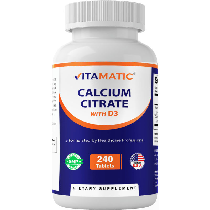 Vitamatic – wholesale Oral supplement/vitamin – Vitamatic Calcium Citrate with Vitamin D3 – 240 Tablets0