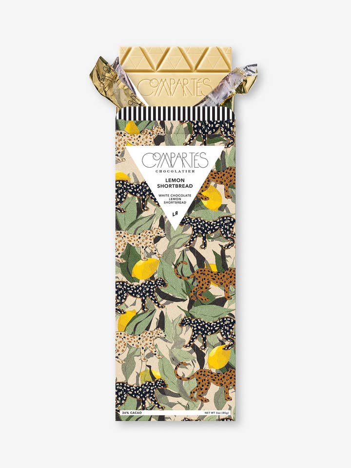 LEMON SHORTBREAD Gourmet Chocolate Bar for wholesale by Compartes Chocolate