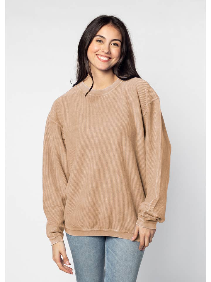 chicka-d - Wholesale Sweatshirt - Women's - The Original Corded Crew, all colors