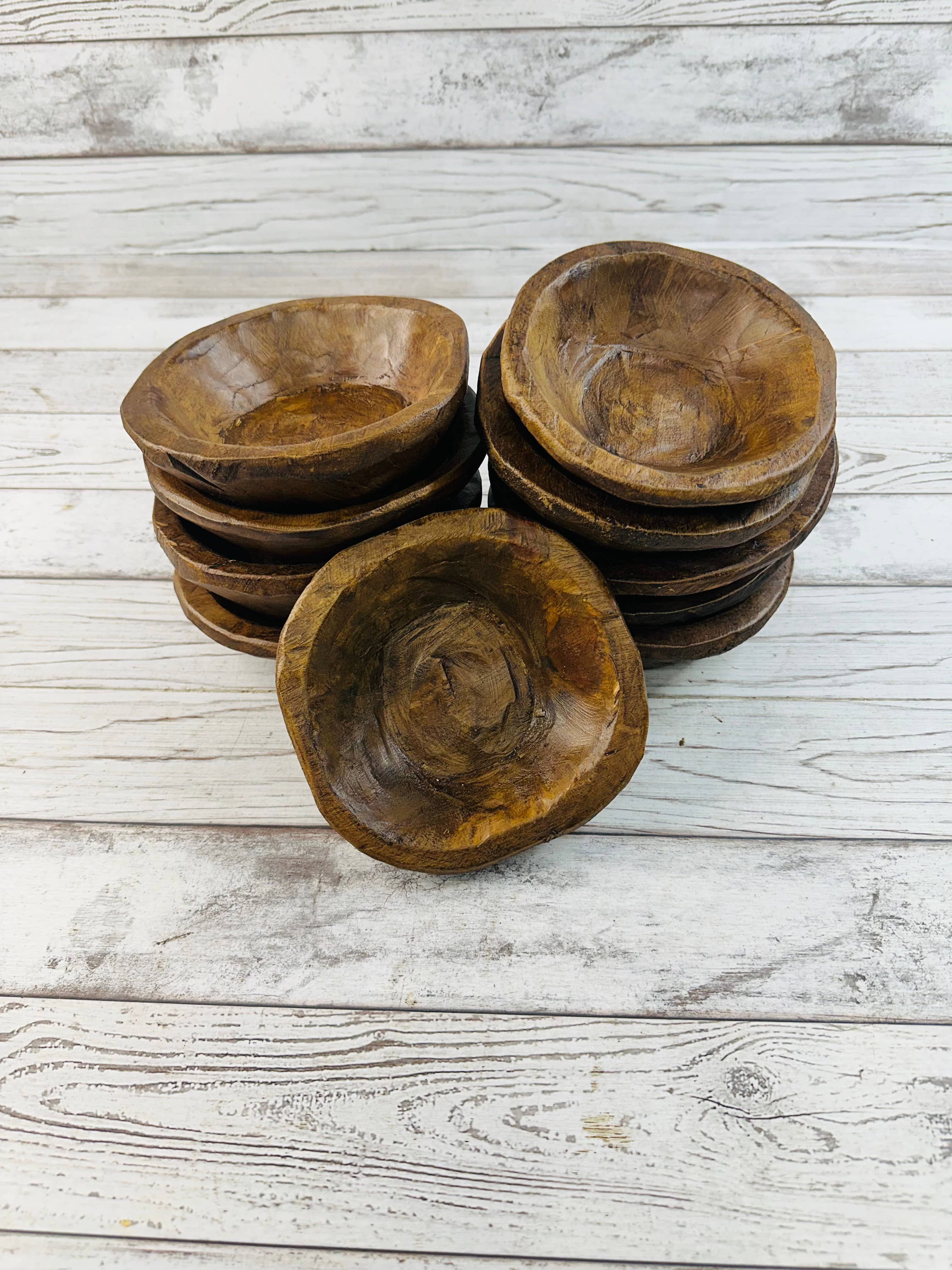 VALENTINA IMPORTS INC - Vente Assiettes/plats/bols de décoration - Bébé Bougie Prête pour Bol Rond en Bois1