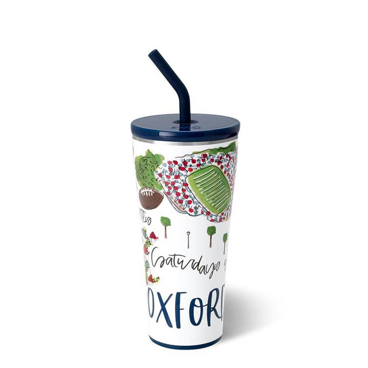 Saturdays in Oxford Straw Tumbler (32oz) for wholesale by Swig Life