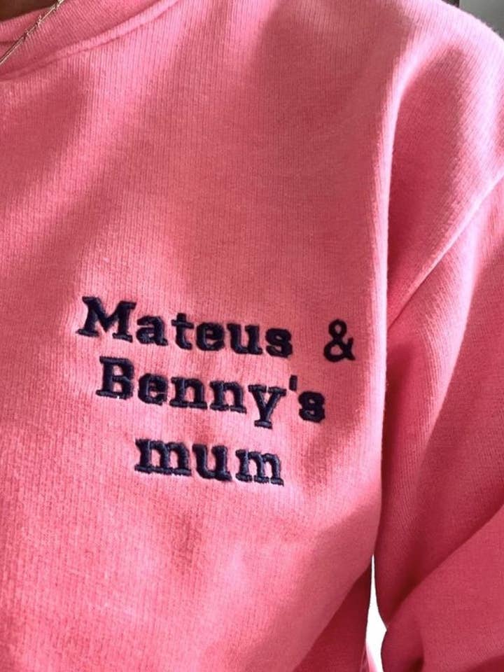 FUCHSIA SWEATSHIRT | CUSTOMIZED for wholesale on Faire