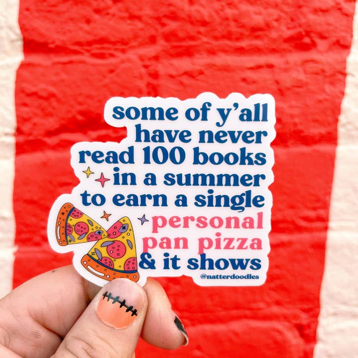 NatterDoodle - Wholesale Sticker - Personal Pizza Pan Book It Nostalgia Sticker Gone Viral 5X!