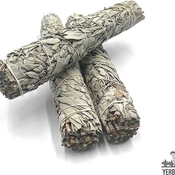 YERBERO - Wholesale Sage Bundle - (Pack of 3)-Yerbero - Premium 4 Inches Long California White Sage. 3 Hand Tied Bundles Smudging Kit for Home Cleansing, Meditation. Purifying Ceremonial Ritual2