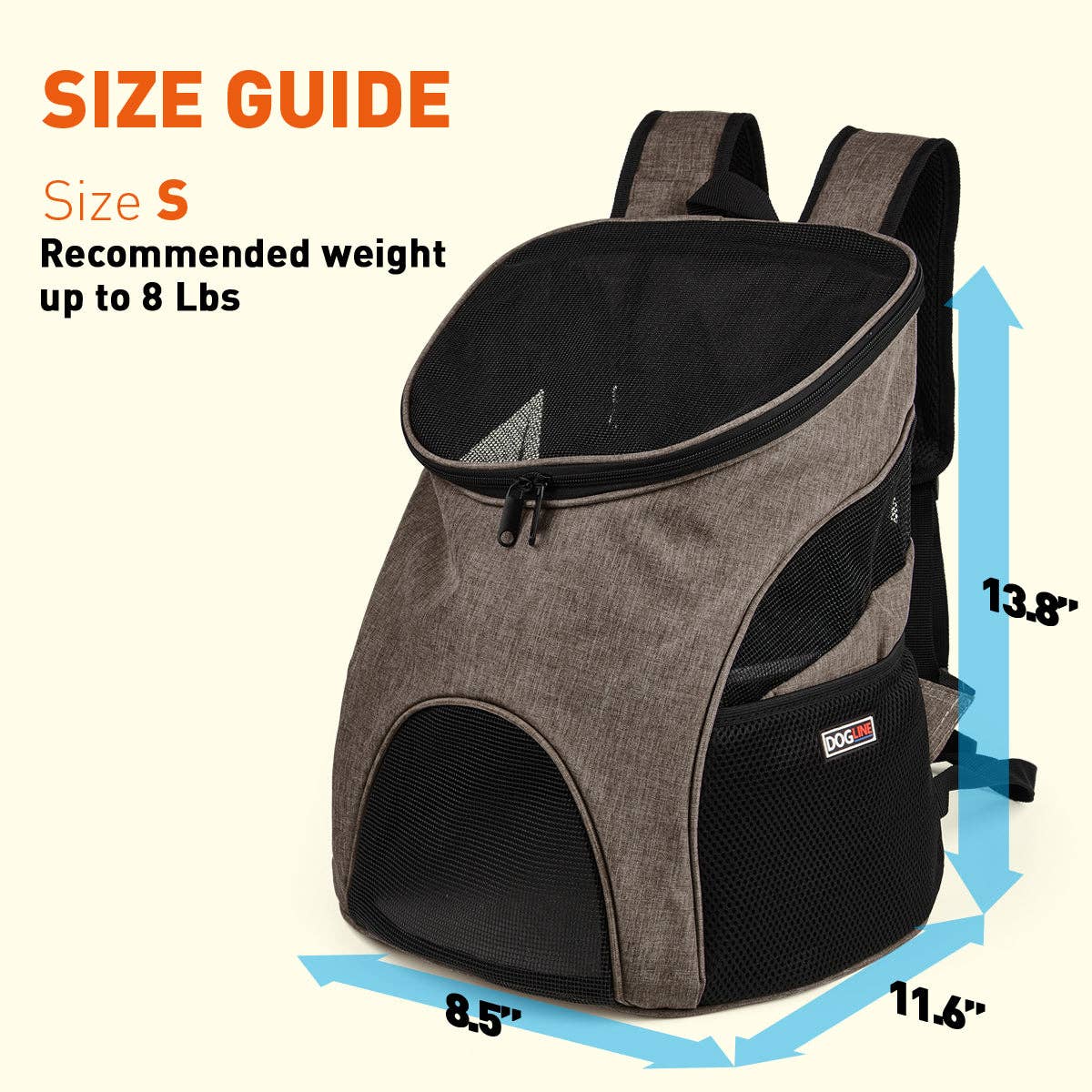 Dogline - Wholesale Draagzak voor huisdieren - Kat/hond - Dogline zachte katten- en hondenrugzak met ventilatienetten22