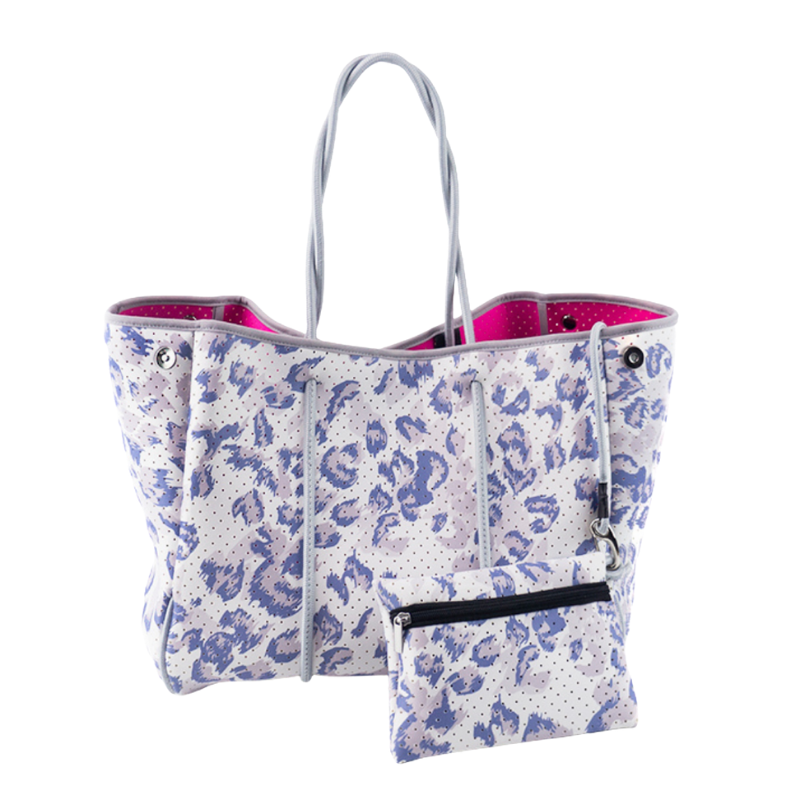 Trendy Wholesale - Wholesale Tote Bag - Women's - Blush Leopard Print Neoprene Tote Bag4