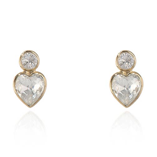 Cachet Posy Simple Earrings 18ct old Plated for wholesale by Cachet London