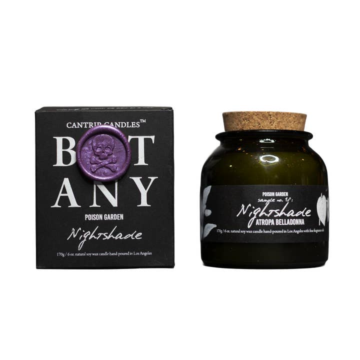 Cantrip Candles - Wholesale Jar/Filled Candle - Botany ~ Nightshade 6oz Candle