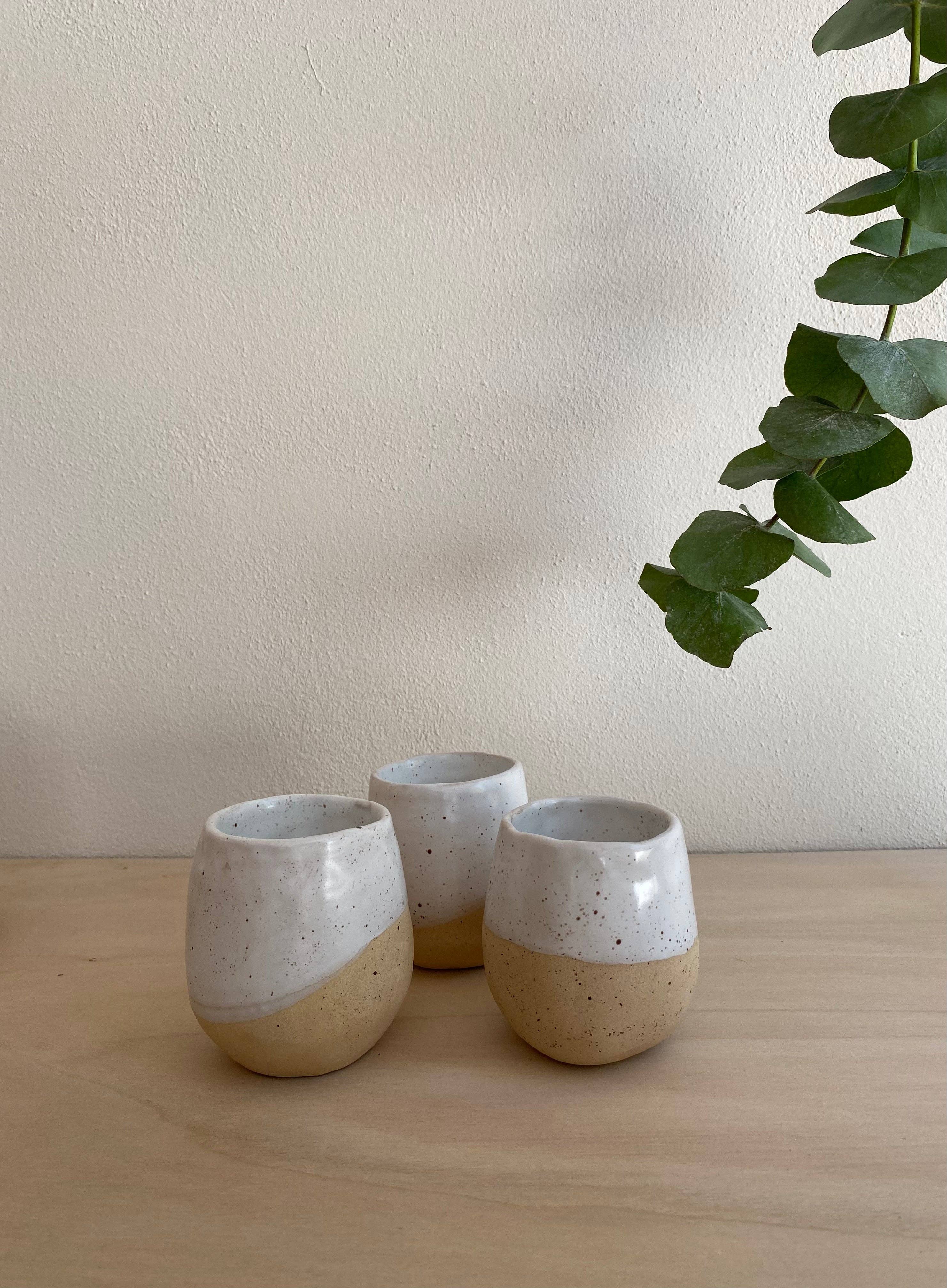 mynt ceramics - Wholesale Drinking Glass/Cup - Tumbler in Mat White and Speckles | Handmade Ceramic5