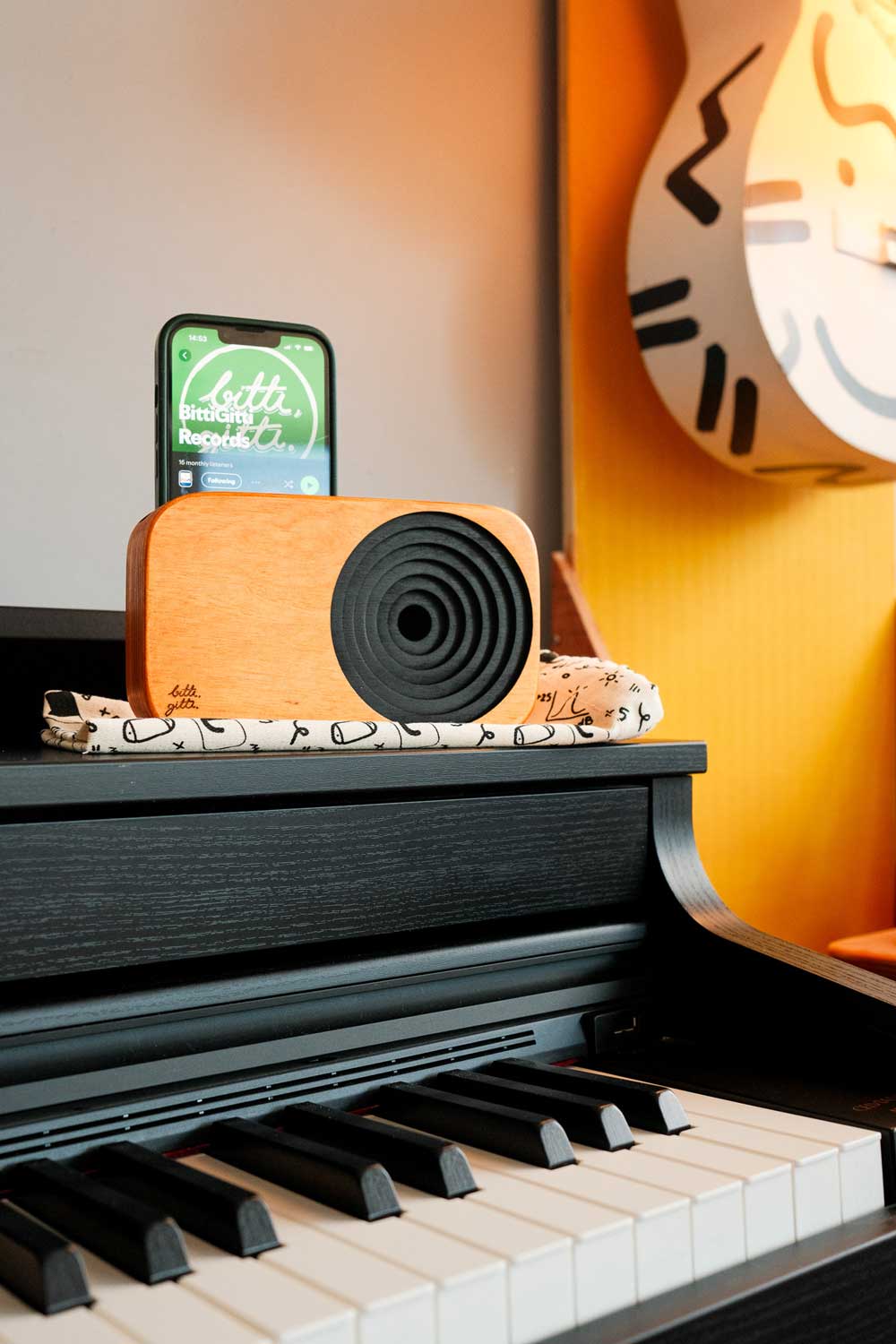 Bitti Gitti Design Workshop - Vendita all'ingrosso Casse audio - Sistema audio in legno nero Razor8