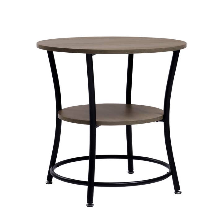 HOMYCASA DESIGN INC - Wholesale Side Table - MarketLane Side Table, Round End Table with 2 Storage Shelve5