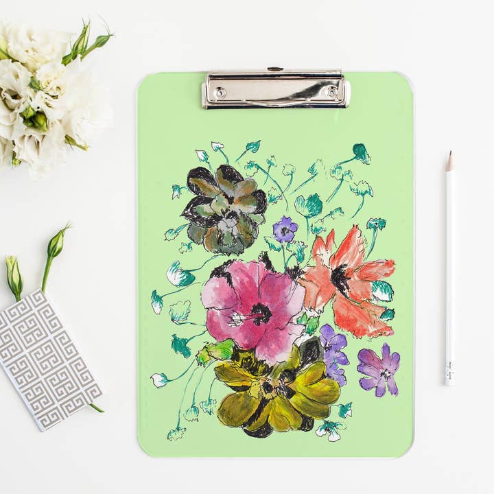 Floral Clipboard for wholesale by Shades of Expression Designs