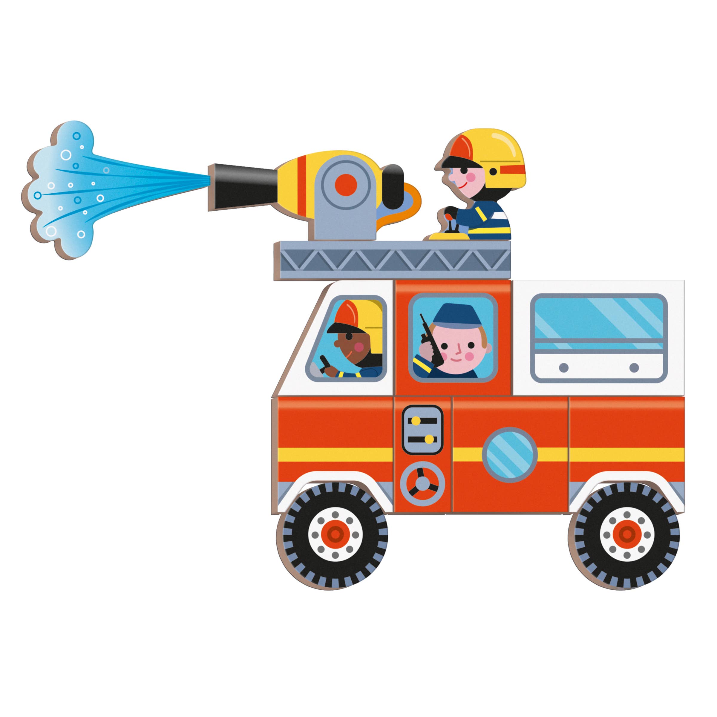 Janod - Wholesale Toy Set - Kids - Magneti'book - Firemen3