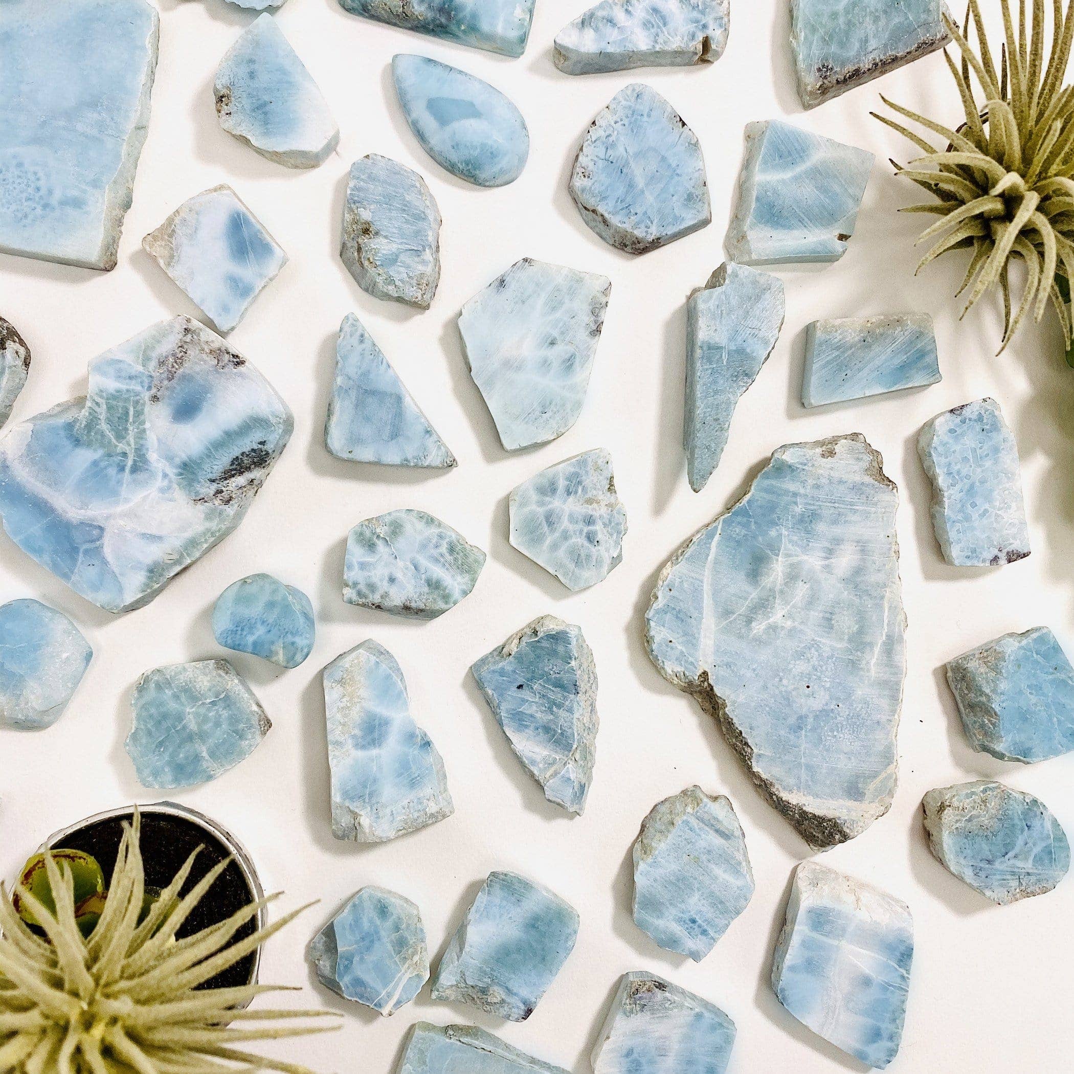 Rock Paradise - Wholesale Spiritual Stone/Crystal - Larimar Freeformed Crystal Cabochons - By Weight (RK24)0