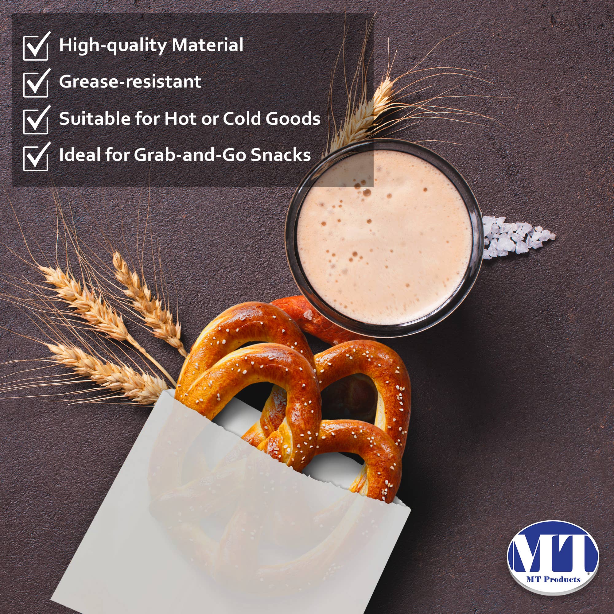 MT Products - Wholesale Food Storage Wrap/Bag - MT Products White Wax Paper Sandwich Bags/Bakery Bags8