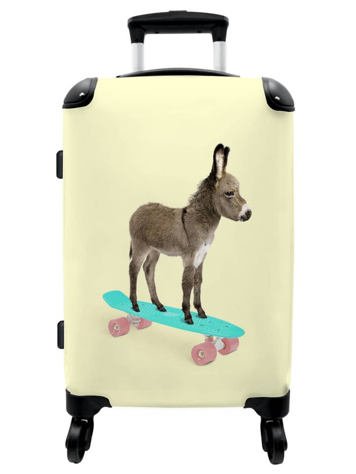 Etui - Esel - Skateboard - Braun - Tiere - Gelb für den Großhandel von MuchoWow