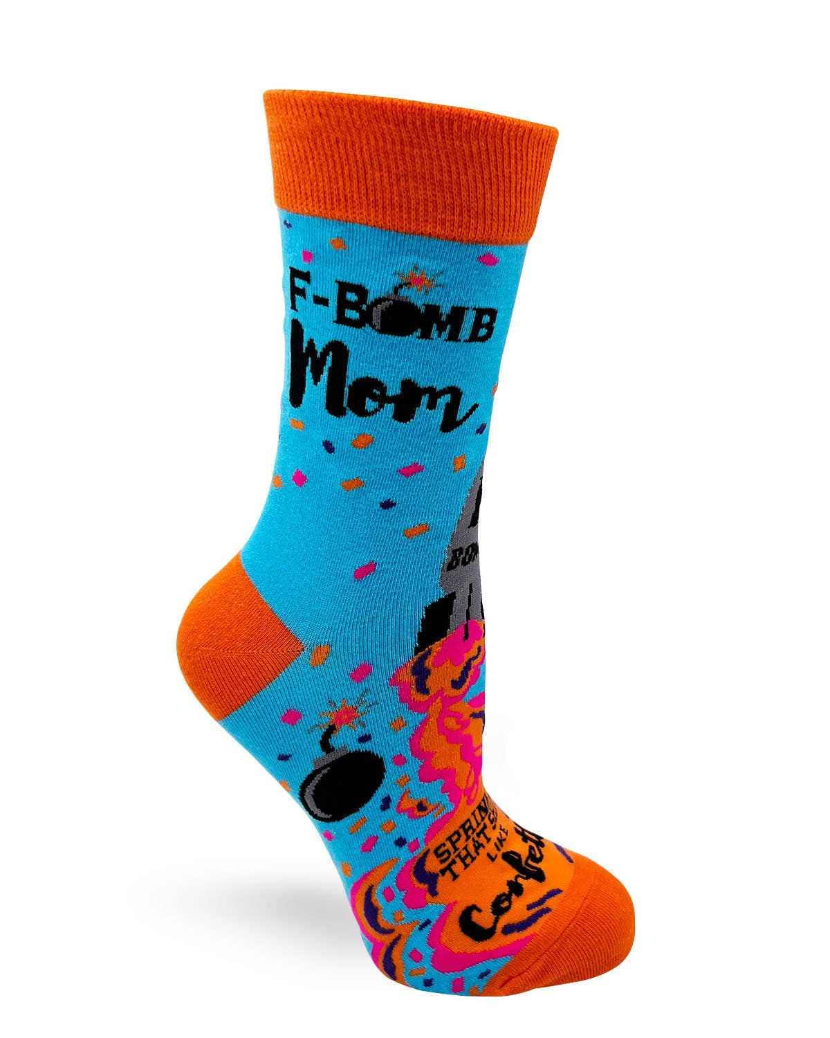 Fabdaz – Großhandel Socken – Damen – F-Bomb Mama, streue den Mist wie Confetti Ladies' Crew, also1