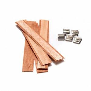 Antwerp Luxury candle supplies - Wholesale Craft Supplies - Dubbel Wood Wick – 20 x 150 mm1