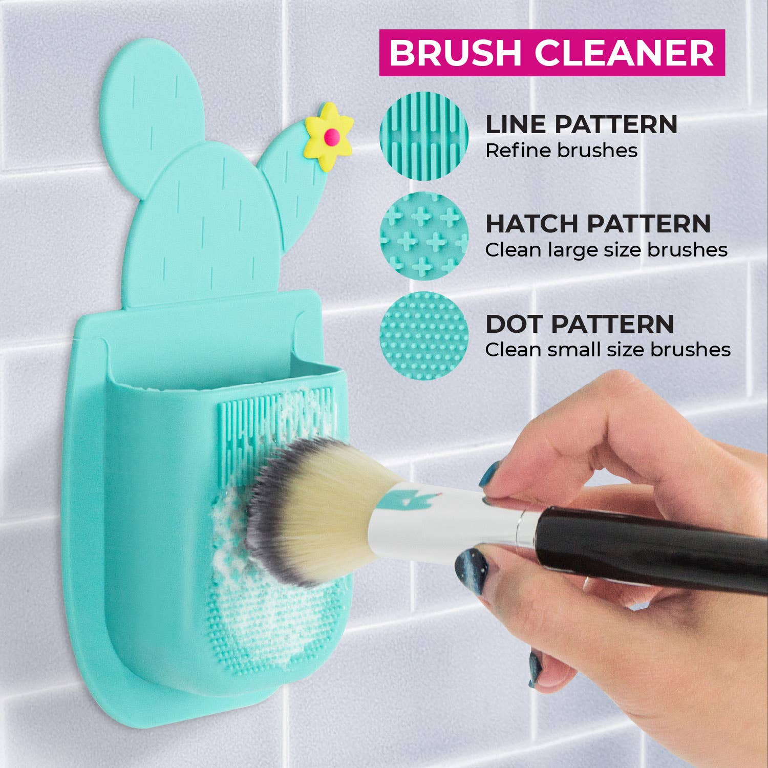 Lindo – wholesale Makeup brush cleaner – Lindo SiliPocket - Brush Pocket and Brush Cleaning Pad7