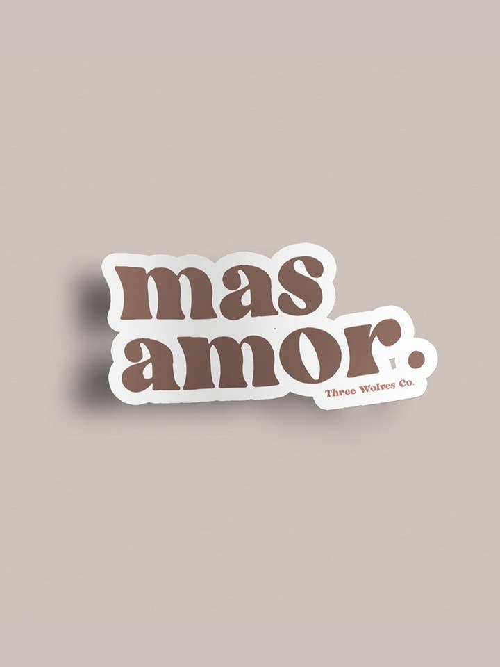 Mas Amor Sticker for wholesale by Skie Collective