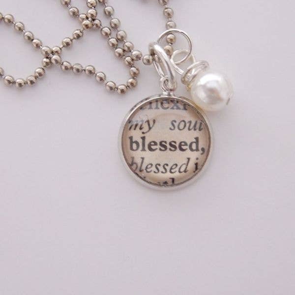 „Blessed“ 1/2“ Anhänger Halskette für den Großhandel von KraftyKash Designs