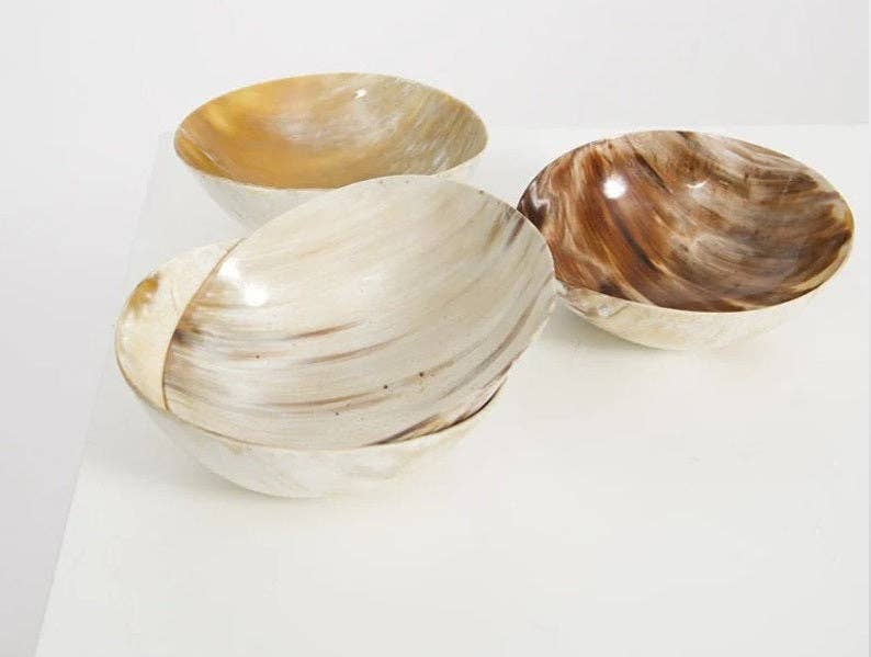 The African Home Goods - Wholesale Decorative Plate/Dish/Bowl - Ankole Cow Horn Decorative or Fruit Bowls5