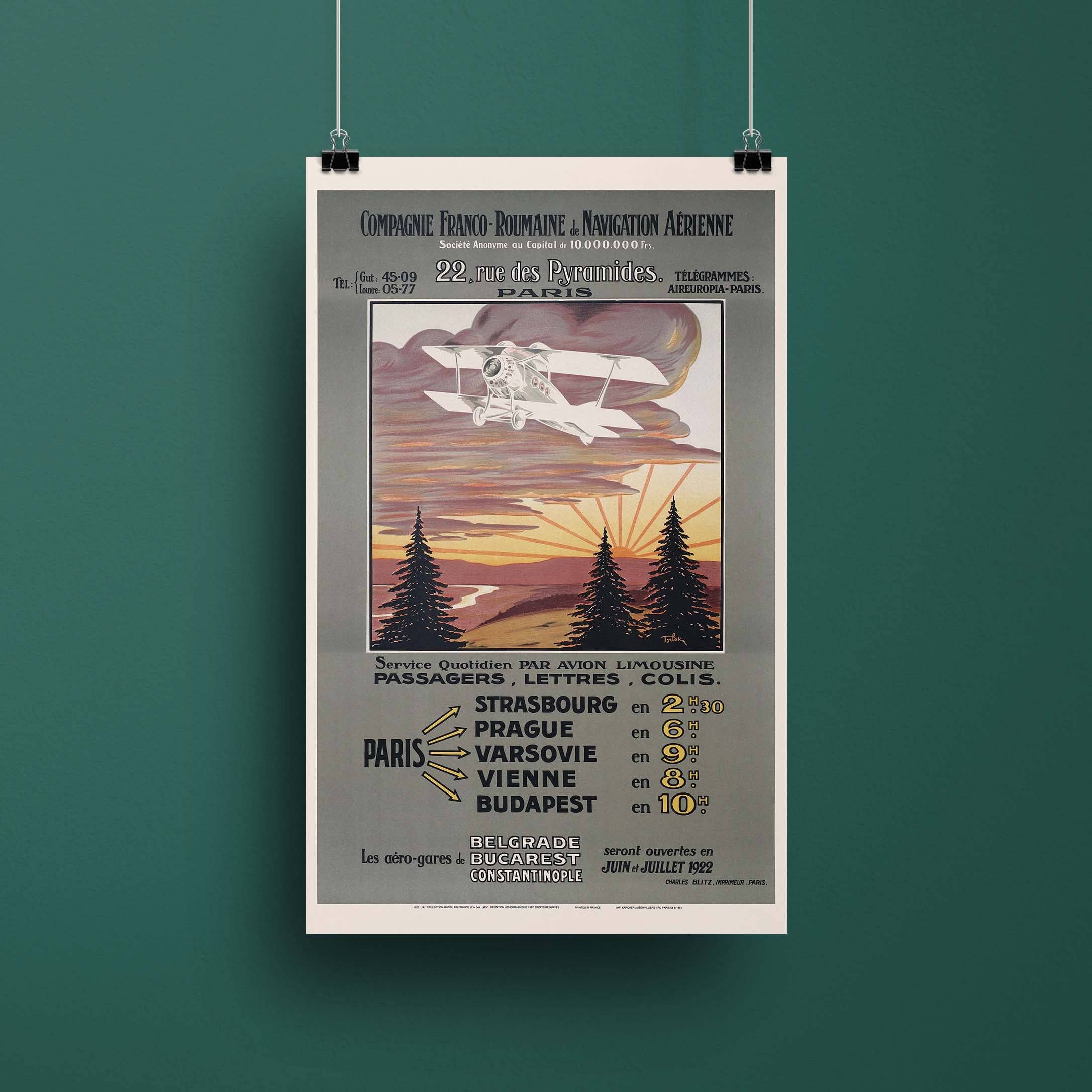 Oneart - Wholesale Poster - Poster of the Franco-Romanian Air Navigation Company0