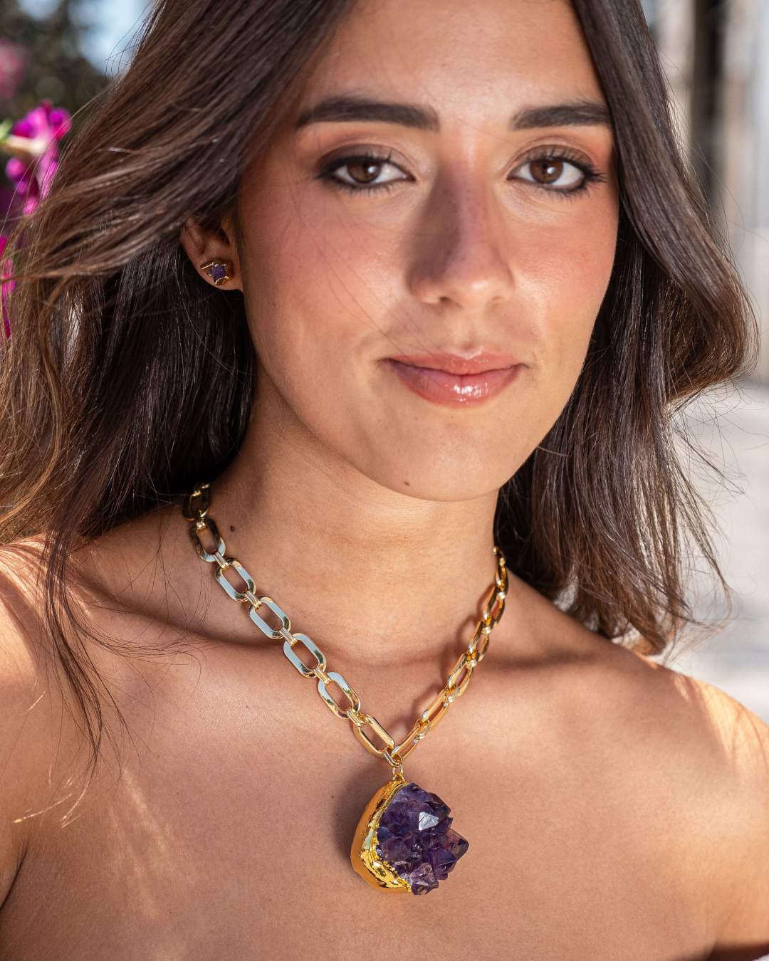 PHOEBE´S - Wholesale Pendant/Charm Necklace - Amethyst Statement Necklace (Limited Edition)2