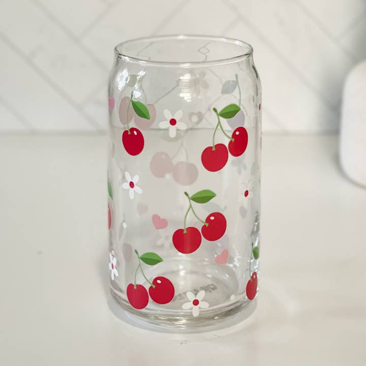 Cherry Glass Can for wholesale by Luxurnia